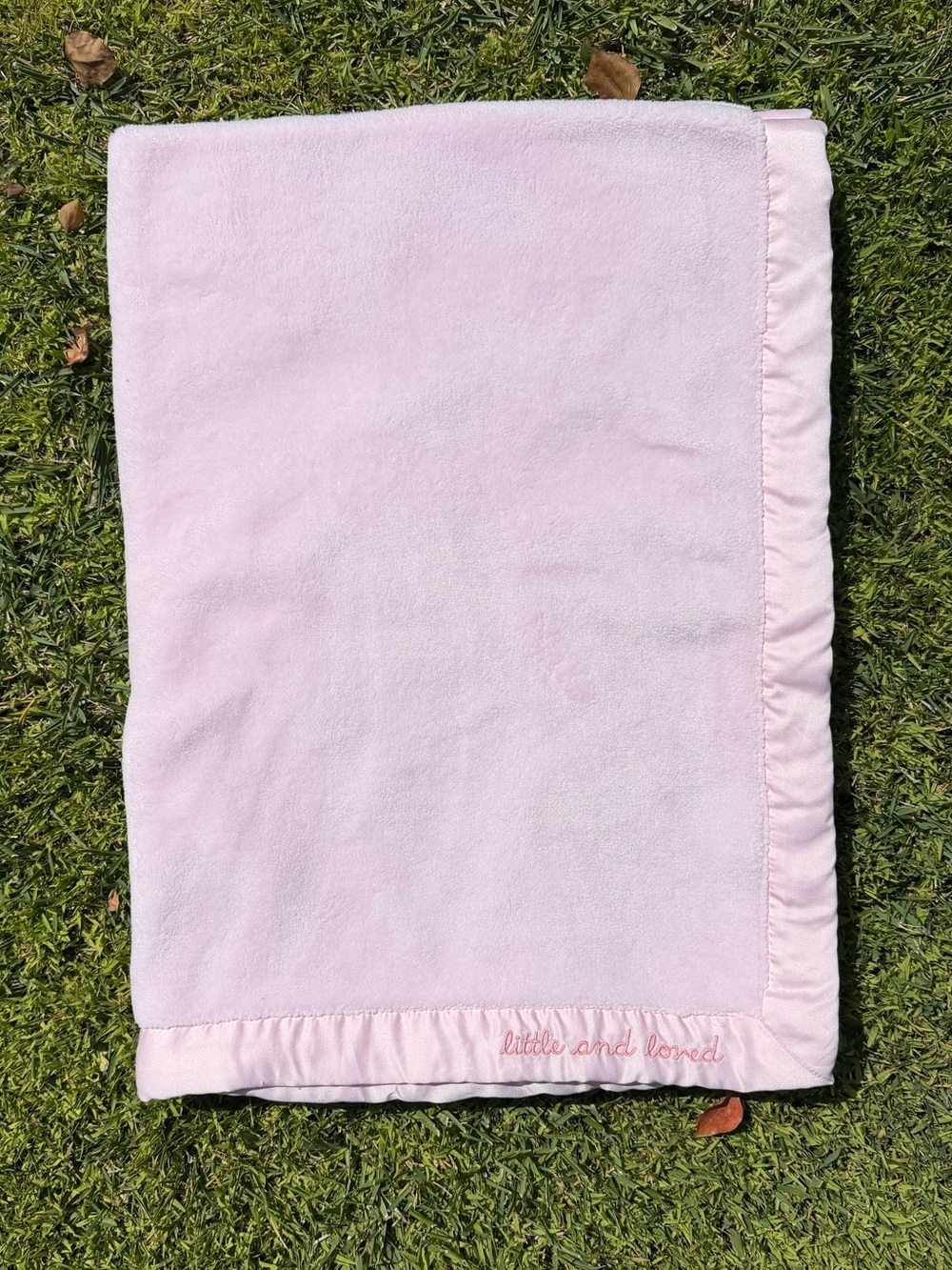 Carter’s Little and Loved Plush Satin Trim Baby Blanket Pink 28x39 READ